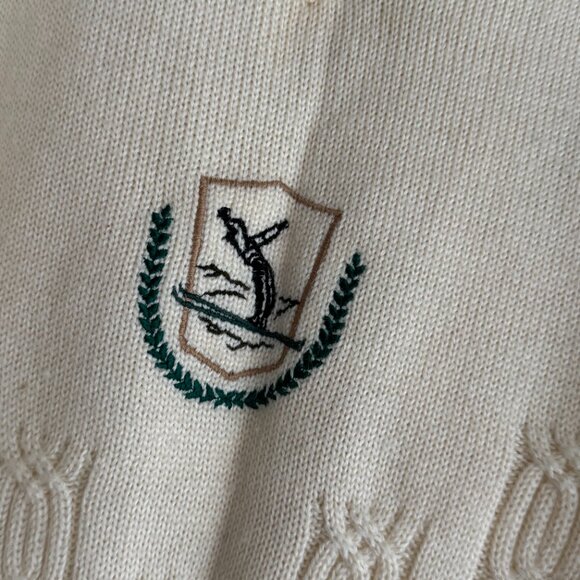 Vintage Knit Sweater Cream Embroidered - Picture 4 of 4